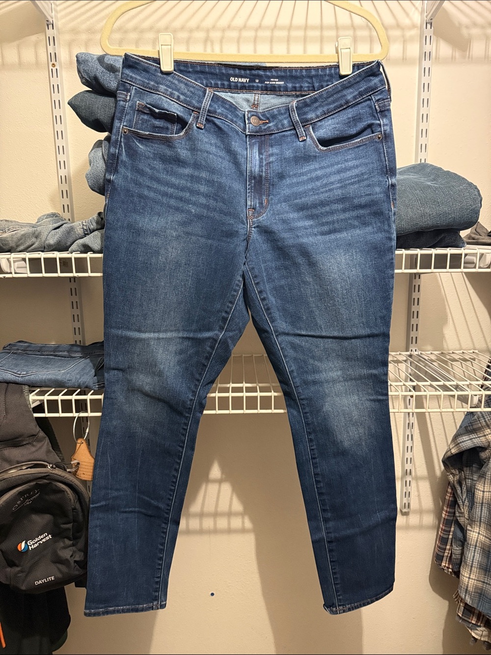 Old Navy Blue Slim Straight Jeans